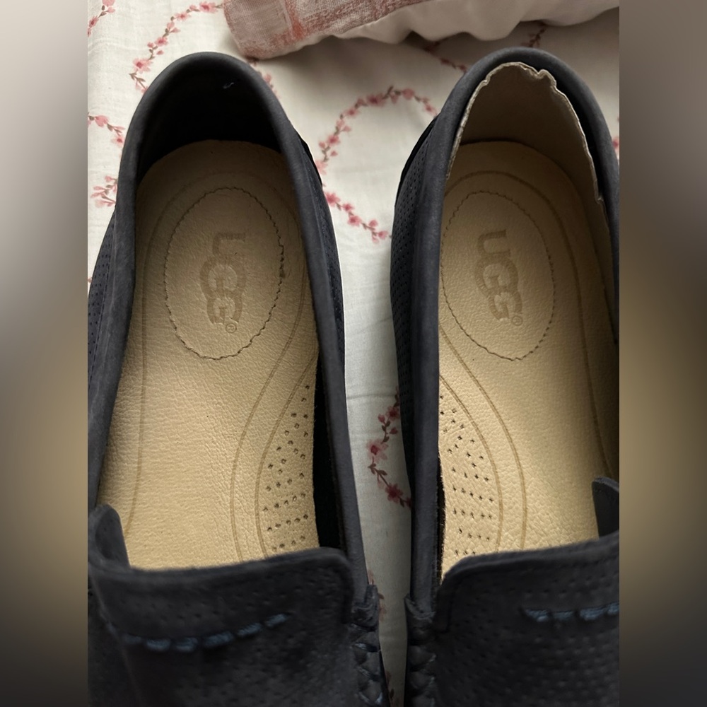 UGG Men's Dark Blue Perforated Loafers - Picture 7 of 8
